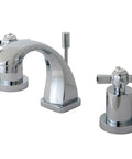 Millennium KS4941ZX Mini Widespread Lavatory Faucet with Brass Pop Up, polished chrome design, deck mount, 1.2 GPM flow, art deco style