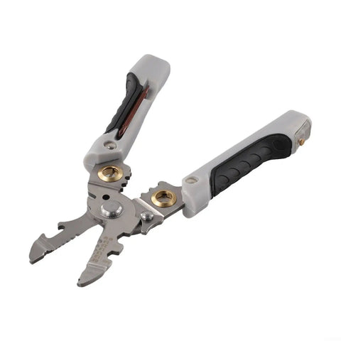 Heavy Duty Chrome Vanadium Steel Wire Stripper And Crimping Tool 21 In 1 multifunctional pliers with rubber grip handles.