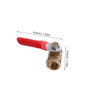 Six Pack Top Shelf Copper Mini Ball Valve With Male Female NPT Threads for high pressure gas and water, showcasing its compact design.