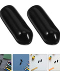 Solid 80 Piece PVC Bolt End Caps Kit Waterproof Wire Protectors Prevent Electric Shocks Wear Resistant Electrical Tips For Auto And Home Projects black PVC caps on display, 80-piece kit