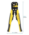 Dope 3 In 1 Adjustable Wire Stripper Cutter Tool Yellow Electric Cable Stripping Pliers, 8.07 inch, features adjustable blade.
