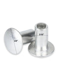 Heavy Duty Steel Semi Tubular Rivets 3/16in X 9/32in X 3/8in Zinc Plated Truss 10000 Pack Durable Hardware Fastener Kit For Building And Maintenance Projects, shown with dimensions
