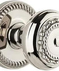Newport Rosette With Parthenon Privacy Knob In Polished Nickel For Modern Doors Two And Three Eighths Backset Fits Doors One And Three Eighths