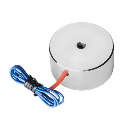 12V DC Electric Lifting Magnet Beefy 250N Peak Force Electromagnet Solenoid With 185N Holding, 40x20mm, pure iron body