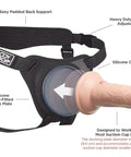 Kickass Adjustable Strap On Harness For Couples Heavy Duty Durable Comfort Fit With Easy Quick Release Buckles And Secure Waist Belt with padded support and silicone dock.