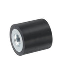 15x15mm M5 Female Rubber Mount Vibration Isolator Dope Vibe Dampers For Electronics And Machinery Flat Silent Block Base Anti Vibration Pads Replacement For DIY Projects And Small Tools, black rubber with steel insert