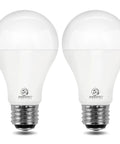 3 Way A21 LED Light Bulbs 50/100/150W Equivalents, 800/1600/2200 Lumens, 5000K Daylight, Instant On, Non Dimmable, ETL Listed, 2 Pack