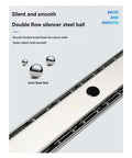 Heavy Duty Adjustable Underdesk Keyboard Slide Rail With Non Slip Skid Side Mount 35 Key Computer Drawer Track Quick Install showing double row silencer steel balls.
