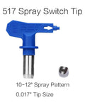 Top Tier Airless Spray Gun Compatible With Graco Paint Sprayers Featuring 517 Tip Nozzle Guard 3600 Psi Rating And Smooth As Butter Four Finger Trigger Ace Applicator, 517 Spray Switch Tip with 0.017" size.