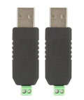 USB to RS485 Converter Adapter 2 Pack Plug and Play Data Transmission Serial Module for Windows 7 8 XP Vista 1200 Meter Range Self Powered Field Ready for PLC and SCADA