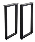 Damn Slick Matte Black Industrial Table Legs Built Tough With Solid Steel Frame For Heavy Duty Diy Coffee Or Dining Desk Projects That Hits Different On Modern Rustic Vibes For The Home, showing two sturdy black steel table legs.