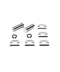 Replacement Motorcycle Footpeg Mount Pins Kit With E Clips And Washers, Four Pack Clevis Pins For Harley Style Footpeg Brackets