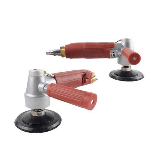 Heavy Hitter 4 Inch Pneumatic Angle Grinder With Water Cooling System Built For Serious Milling Polishing And Shaping Work That Runs Cool And Never Breaks A Sweat, showing pneumatic grips and rubber base.