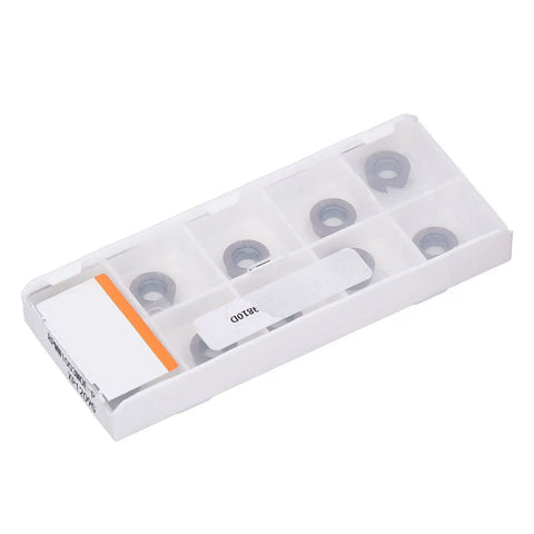 10 Piece Carbide Turning Insert Set For CNC Lathe Milling Machine Tools Easy Install in organizer case for precise cutting.