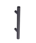 Matte Black Euro Bar Cabinet Handles And Drawer Pulls, 5.38 Inch Length, 3-Inch Center, 1/2 Inch Diameter, Flat Black Finish