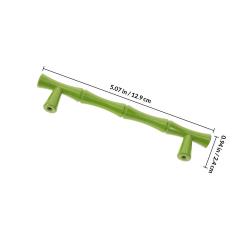 Zinc Alloy Cabinet Pulls Set 2 Pack, Sleek Cupboard Handles For Dresser, green modern drawer pull hardware with measurements