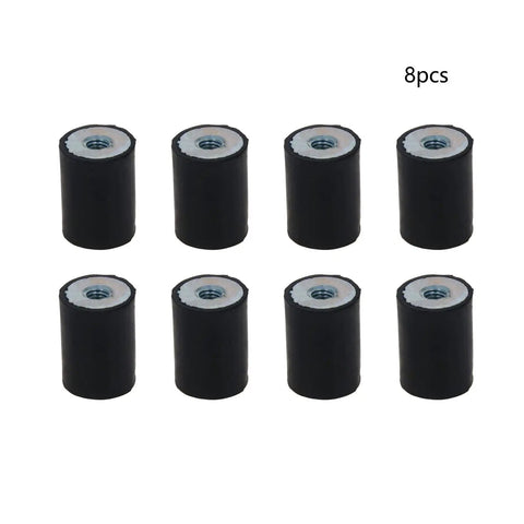 Eight M5 Rubber Vibration Isolators 15x20mm With Female Thread Shock Absorbers Anti Vibration Mounts For Mini Split AC Units Heat And Water Pumps Diesel Engines Harvesters And Generators, 8pcs
