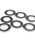 Stainless Steel Flat Washers Set For Metric Bolts And Screws M4 4.3mm 9mm 0.8mm 50 Pieces Durable For Sealing And Repair Hardware Ideal For Auto DIY And Home Projects, six washers
