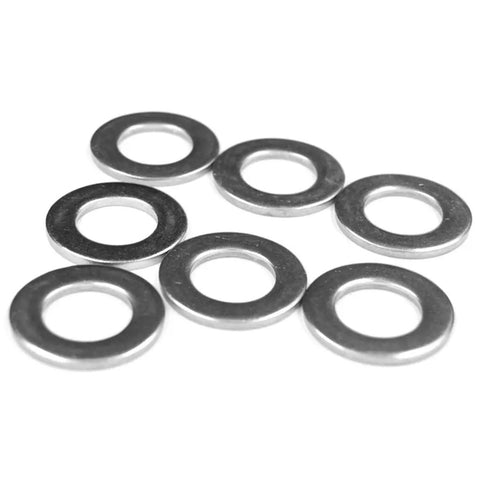 Stainless Steel Flat Washers Set For Metric Bolts And Screws M4 4.3mm 9mm 0.8mm 50 Pieces Durable For Sealing And Repair Hardware Ideal For Auto DIY And Home Projects, six washers