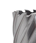 Oscarbide annular cutter close-up view, 1-7/16 in cutting diameter with toothed rim for magnetic drill use