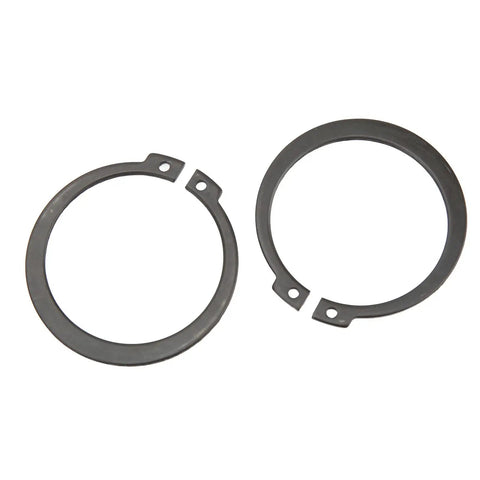 Two iron C clips from 50 Piece Snap Ring Kit For 507 AC Compressor Clutch Replacement, 1.8mm thick, OD 49.44mm, ID 40.69mm