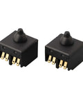 Two Pack Replacement Push Button Switch For 4 Inch Angle Grinder 100mm On Off Trigger Durable Black Plastic And Metal Switches