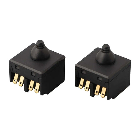 Two Pack Replacement Push Button Switch For 4 Inch Angle Grinder 100mm On Off Trigger Durable Black Plastic And Metal Switches