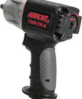 Three Eighths Inch Composite Impact Wrench With Twin Hammer Mechanism, 450 Max Torque, 600 Loosening Torque, Quiet Exhaust System