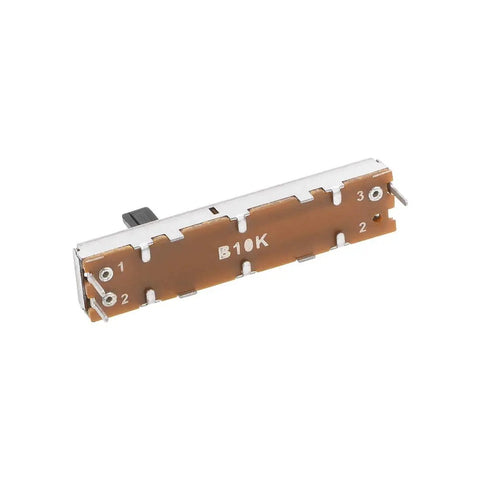 Five Pack 45mm Linear Slide Potentiometers B10K For Dimming And Tuning, Dope Fader Variable Resistors For Mixers, Straight Shaft Potentiometers