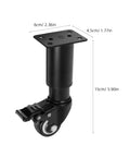 Adjustable Furniture Legs 4 Pack With Caster Wheels Cold Rolled Steel Easy Install Modern Sleek Design For Tables And Beds