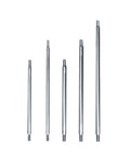 Top Tier Reciprocating Cycle Linear Actuator Push Rod Replacement For Telescopic Motors With Slick M6 Threading And 8 By 200 Millimeter Stroke, five metal push rods of varying lengths.