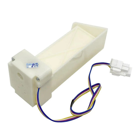 Replacement Refrigerator Damper Motor DC12V Samsung Compatible, white plastic, with wiring, for regulating fridge cooling.
