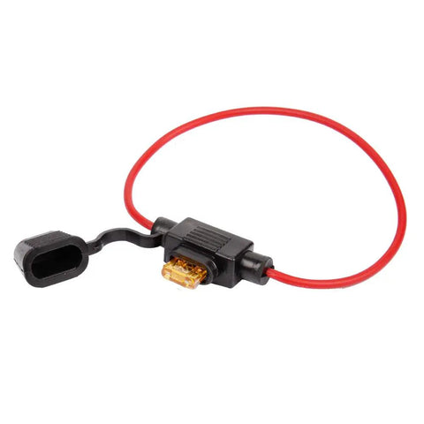2 Pack Mini Blade Fuse Holders Waterproof Inline Pigtail Harness For Cars, 18 Gauge Wiring, Includes 5A ATM Fuses