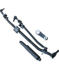 Lower Steering Tie Rod End Suspension Repair Kit For Dodge Ram 1500 2500 3500, includes grease fitting and mounting hardware, black steel.