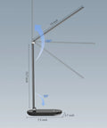 Smart LED Desk Lamp With Eye Caring Light, Stepless Dimming And Timer, Hands Free Voice Control, adjustable arm angles