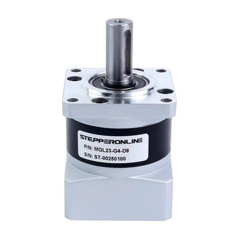 MGL Series Planetary Gearbox for Nema 23 Stepper Motors Beefy 4 to 1 Gear Ratio with 30 Arcmin Backlash, front view