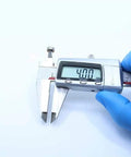 Precision measurement of 4mm MR84RS MR84-2RS Color Ball Bearings for Hobby RC Cars and Trucks with digital caliper.
