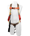Fall Protection Full Body Harness Kit With 6 Ft Lanyard And Internal Shock Absorber, 3 Point Adjustment, displayed on mannequin