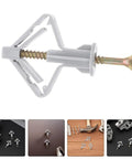Close-up of Heavy Duty Drywall Anchors Kit With Butterfly Anchors For Home Projects, 50 Sets, Includes Drywall Screws