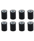 8 Piece M5 Rubber Vibration Isolators 20 By 30Mm With Female Thread Shock Absorbers Anti Vibration Mounts For Mini Splits Pumps Diesel Engines Generators Harvester And Other Heavy Duty Gear, 8 black rubber mounts