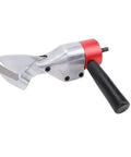 Heavy Duty Metal Shear Drill Attachment That Knocks Out Iron Aluminum Or Stainless Steel Sheets With CRV Steel Blade and smooth 360 rotating handle.
