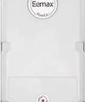 Front view of compact SPEX3512 FlowCo 3.5kW 120V Electric Point Of Use Water Heater On Demand Hot Water With SafeStart Tech, white unit.