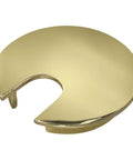 Slick Two Inch Metal Desk Grommet Cable Hole Cover And Wire Cord Stashes Messy Cables Seamlessly With Polished Brass Trim and quick push install.