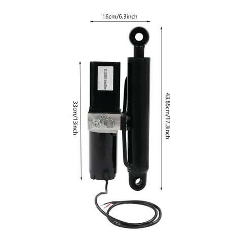 Tough As Nails DC 12V Hydraulic Motor paired with Heavy Duty Electric Linear Actuator, 17 inch height for home workshop projects.