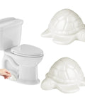 Whimsical Sea Turtle Ceramic Toilet Bolt Caps For Standard Toilets White Finish Decorative Coastal Decor Cute Cool Screw Covers