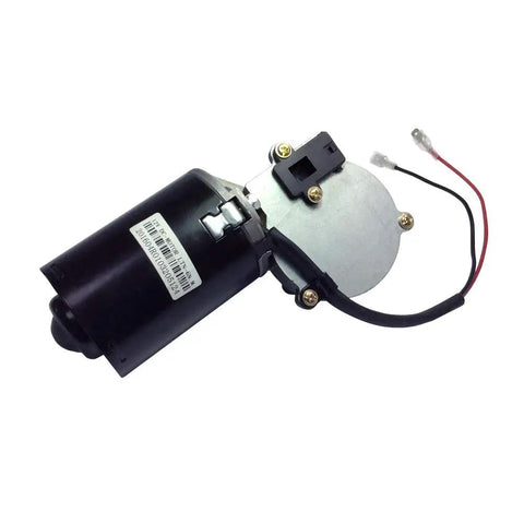 Beefy 12V PMDC Right Angle Gear Motor With Threaded Shaft High Torque 50 RPM Reversible Gearbox 30W DC Motor 6 Nm Rated Torque