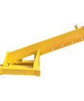 Heavy Duty Forklift Jib Boom Crane With Four Ton Capacity Telescopic Steel Boom For Warehouse Rigging side view of yellow jib crane