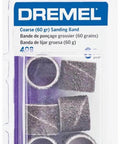 Dremel 1/2-inch coarse sanding bands (60 grit), 6-pack in blister packaging