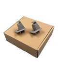 2 Pcs Gray Front Sun Visor Support Holder Clips Direct Fit for Chevy Silverado Suburban Tahoe Yukon 1992 1993 1994 1995 1996 1997 1998 Replacement Bracket Kit Durable Auto Interior resting on a cardboard box