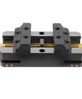 Ten Inch Self Centering Vise Heavy Duty Workholding Clamps For Cnc Milling Machines Five Axis showing dual lead screw design and durable frame.
